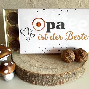 Toffifee Banderole - bester Opa - kleines Geschenk - Digitaler Ausdruck - PDF - Schokoladen Verpackung- Toffifee - Sofort Download