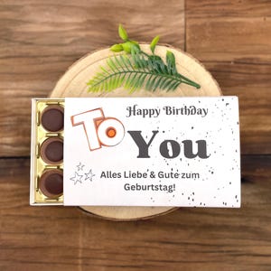 Toffifee Banderole - Happy Birthday - Geburtstagsgeschenk - Digitaler Ausdruck - PDF - Banderole - Schokoladen Verpackung - Sofort Download