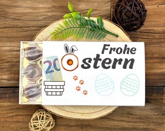 Toffifee Banderole - Frohe Ostern - Ostergeschenk  - Geldgeschenk  - Aufmerksamkeit - Osterhase - PDF - Schokoladen Verpackung