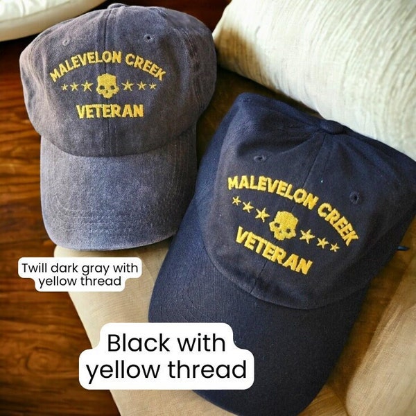 Embroidered Malevelon Creek Veteran Cap in 25 Colors | 10 Threads | 9 Fonts