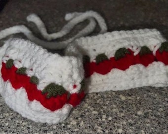 crochet strawberry headband