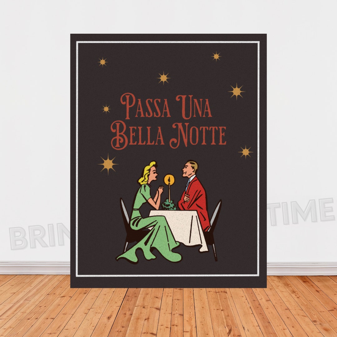 Sneaker Dolce Vita Zamila Retro Italian Poster, Bella Notte Frame