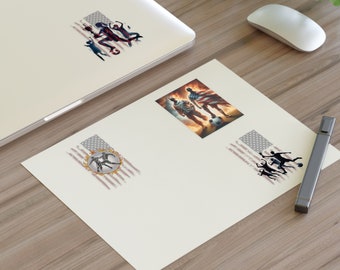 Soccer Sticker Sheet: American Futbol Art, Water-Resistant Vinyl