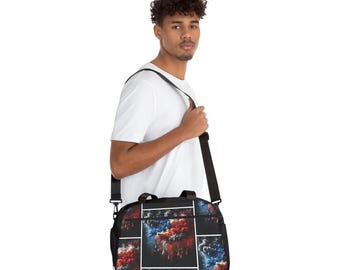 Patriotic Gym Duffel Bag: Nylon Travel, Yoga, Workout Bag
