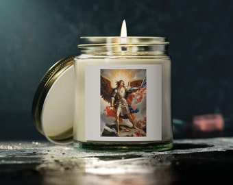 Candles | Saint Michael Courage | Patriotic Spirit | American Pride Candle | Patriotic Holidays | Everyday Candle