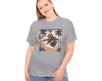 Airborne Labradoodle Cotton Tee: Military Dog Paratrooper Shirt