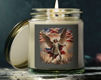 Candles | Saint Michael Courage | Patriotic Spirit | American Pride Candle | Patriotic Holidays | Everyday Candle