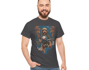 Airborne Labradoodle Cotton Tee: Military Dog Paratrooper Shirt
