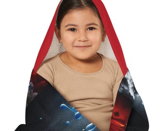 Patriotic Hooded Towel | American Flag Beach Towel | USA Pride Swim Cover Up | Military Gift | Holiday Hooded Towel