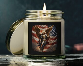 Saint Michael Candle: Patriotic American Pride, Freedom Scented Candle