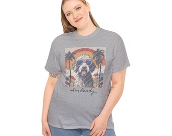 Labradoodle Cotton Tee: American Pride Dog Lover Unisex Shirt