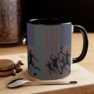 USA Fussball Becher: USA Fussball Becher im Vintage Künstler Design