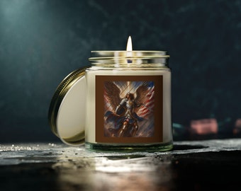 Candles | Saint Michael Courage | Patriotic Spirit | American Pride Candle | Patriotic Holidays | Everyday Candle