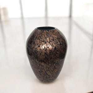 Vintage Murano Copper Aventurine Style Hand Blown Cased Glass Vase  c1990&#39;s | European | Vases | Italian | Italy | Art Glass | Venetian