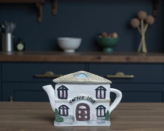 ヴィンテージ ハンドメイド コーヒーショップ 装飾 ノベルティ 収納 (非機能) ティーポット 1990年代頃 | ティーポット | コレクターズアイテム