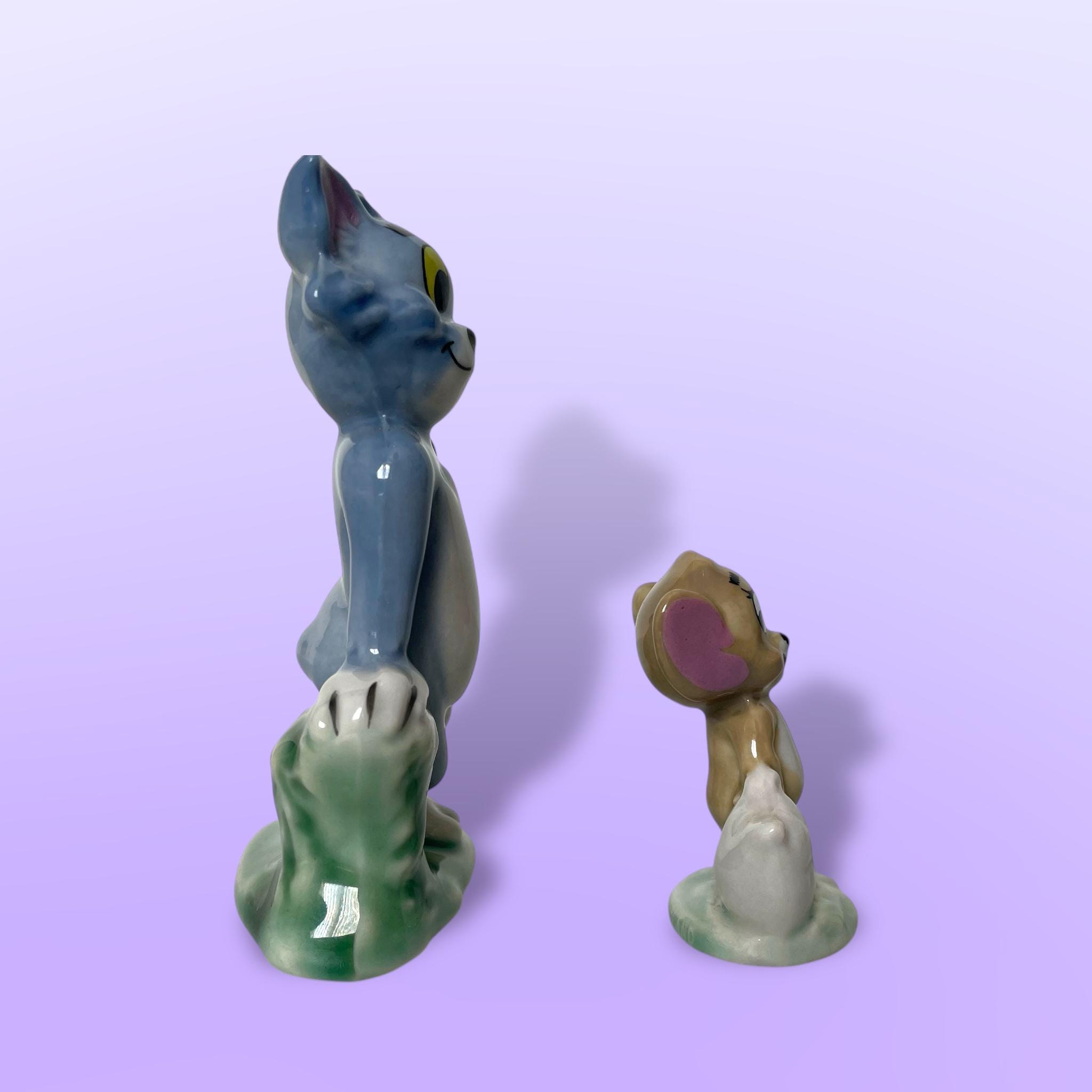Vintage Tom and Jerry Porcelain Figurines Made in England by Wade