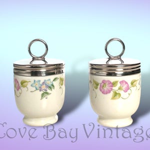 Vintage Pair of Royal Worcester Fine Porcelain Egg Coddler / Poacher 1951 | Breakfast | Table | Cottage | Cooking | Poaching | MCM | Eggs |