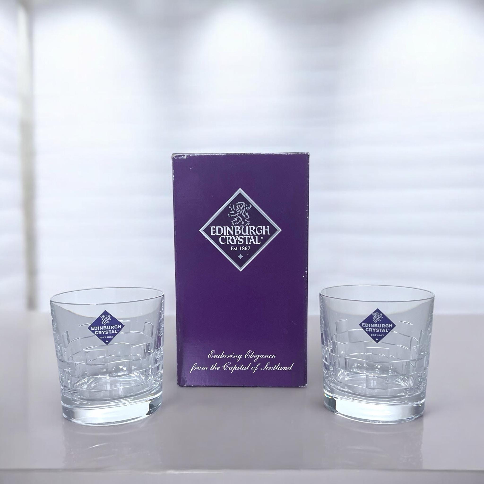 Edinburgh crystal whiskey glasses - Etsy 日本