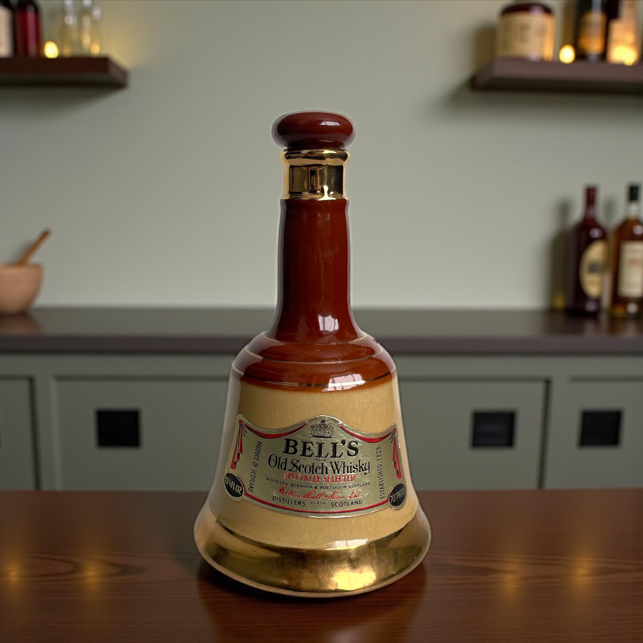 Vintage Bells Old Scotch Whisky Porcelain Decanter by Wade 1970's