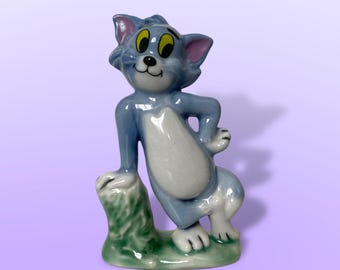 Vintage Tom and Jerry Porcelain Figurines Made in England by Wade
