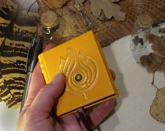 Pocket Leather Notebook: Handcrafted Grimoire Journal for Fire Mages!  Ideal Gift, Luxurious Design, 140 Pages. Unleash Inner Magic!