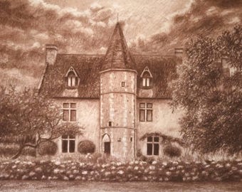 Obra original de la mansión de Sarthe (Francia).