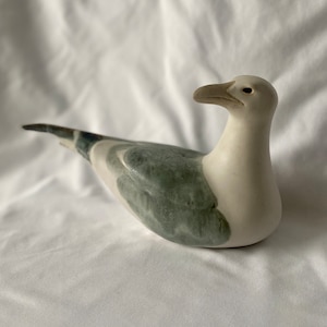 Pottery Seagull Figure, Anderson Design Studio Dipped In White Matte Glaze