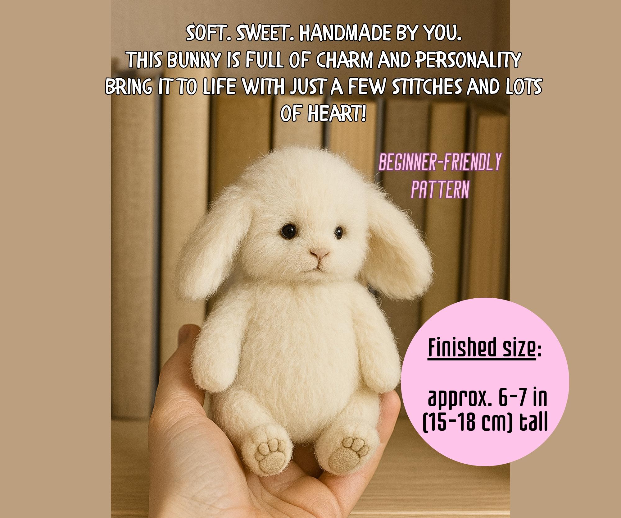Toy Rabbit Pattern Templates Mini Bunny Sewing Pattern PDF – Plush Toy Template – Beginner Soft Toy ...