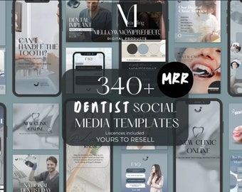 340+ Tandheelkundige Kliniek Instagram Bundel, Tandarts Instagram Sjabloon, FACEBOOK sjabloon, Canva Sjabloon, Social Media Marketing Bundel