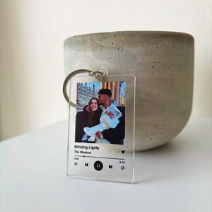 Custom Song Keychain With Photo, Personalized Spotify Code Keychain ...