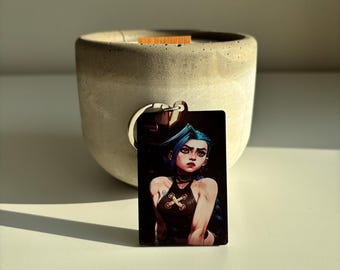 Archane Jinx Keychain,Arcane Keychain,Arcane Gifts,Jinx Keychain,Arcane Merch,Jinx League of Legends,Arcane,Jinx,Gaming Gifts,Keychain