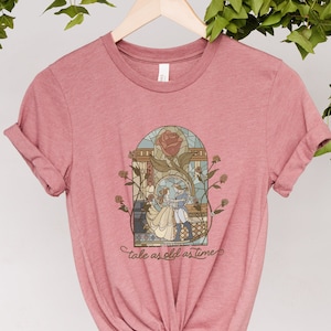 Tale As Old As Time Shirt, A Fairy Tale T-Shirt, Princess and Prince T-Shirt, Vintage Enchanted Rose Shirt, Beauty and the Beast Tee