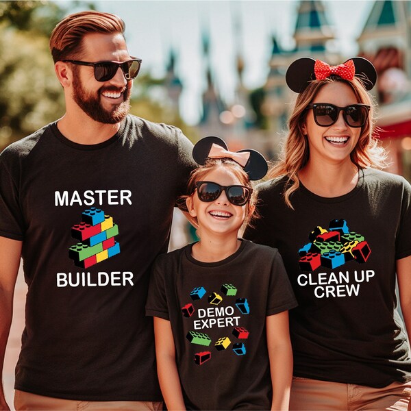 Custom Family Building Blocks Shirts, Building Blocks Birthday Party Group Shirts, Building Blocks Gifts, Custom Builder Family Shirts