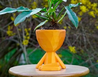 Hedendaagse meditatie en mindfulness | Peinzende plantenpot - 7,5 tot 10 cm breed, dikke wanden