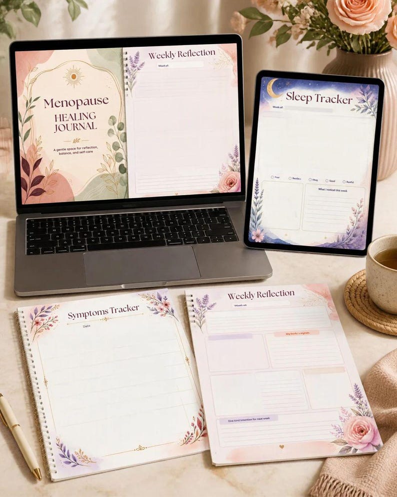 Menopause Healing Journal Printable PDF | Menopause Symptom Tracker ...