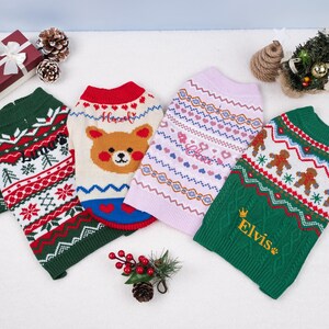 Valentine'S Day Dog Sweater Personalized Heart Sweater for Pet Custom Cat Sweater for Dog Pets New Puppy Gifts Outfit for Pets image 6
