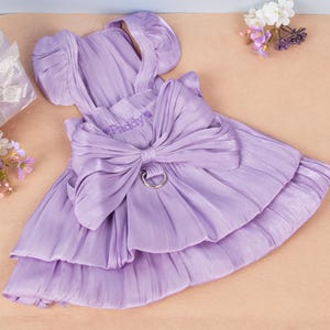Personalized Pet Princess Dress Custom Embroidered Name Girl Dog clothes with Bow Cat Summer Dress Small Dog Fashion Birthday Gift for Pet