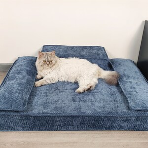 Personalized Pet Bed with Pillow Modern Pet Bed for Large Dog Bed with 4in Foam Pet Furniture Custom Dog Bed for Puppy Gifts for Pet Parents image 6