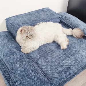 Personalized Pet Bed with Pillow Modern Pet Bed for Large Dog Bed with 4in Foam Pet Furniture Custom Dog Bed for Puppy Gifts for Pet Parents image 3