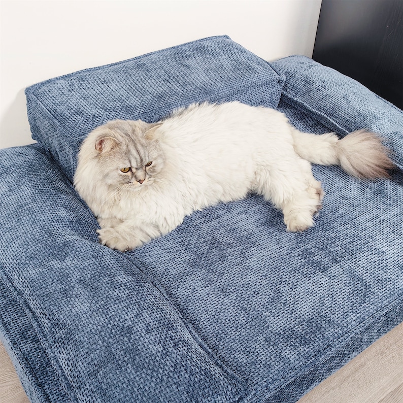 Personalized Pet Bed with Pillow Modern Pet Bed for Large Dog Bed with 4in Foam Pet Furniture Custom Dog Bed for Puppy Gifts for Pet Parents image 3