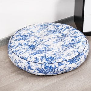 Personalized Pet Bed Luxurious Toile Round Dog Bed for Pet Furniture Extra Large Dog Bed for Puppy Custom Dog Bed for Pet Owner Gift for Pet