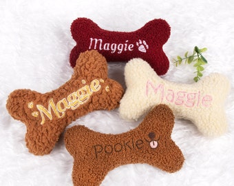 Personalized Dog Toy with Name Embroidered Dog Toy with Squeaky Dog Toy for Puppy Custom Dog Toy for Dog Lover Gifts for Dog Birthday Gifts