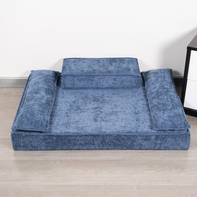 Personalized Pet Bed with Pillow Modern Pet Bed for Large Dog Bed with 4in Foam Pet Furniture Custom Dog Bed for Puppy Gifts for Pet Parents image 10