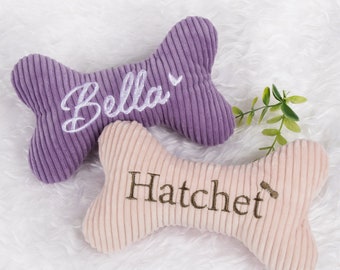 Personalized Dog Toy with Squeaker Dog Toy for New Puppy Toy Gifts Custom Dog Toy with Name Embroidered Dog Toy for Dog Lover Gifts for Pets