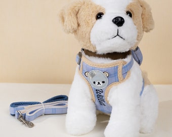 Personalized Small Dog Harness with Backpack & Leash