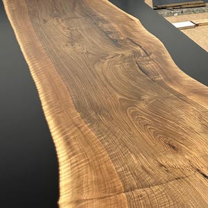 Custom Walnut Epoxy Dining Table , Live Edge Walnut Wood Table with BlackEpoxy Resin – Handmade Rustic Dining Table – Unique Wood Furniture