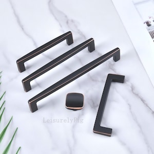 Uchwyty do szuflad z brązu olejowanego, gałki do szafek kuchennych, uchwyty do szafek i garderób, okucia meblowe