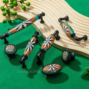 Vintage keramiska lådhandtag, amerikanska skåphandtag, köksdörrknopp, möbelbeslag