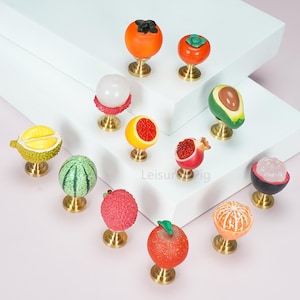 Vivid Fruit Dresser Knobs For Kids, Resin Drawer Pull,Nursery Decorative Cabinet Knob Hardware