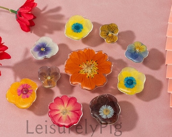 Pomelli per cassetti in resina colorata a forma di fiore, ferramenta in ottone, maniglie per cassetti in stile nordico, decorazioni per la casa uniche.